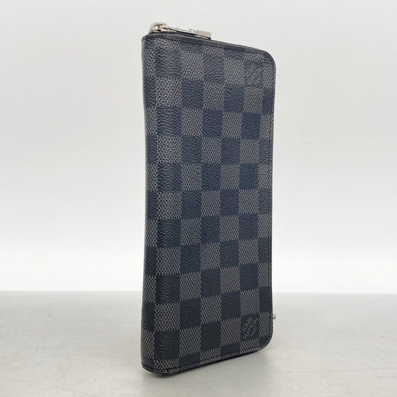 【6ib2658】ルイヴィトン 長財布 ダミエ・グラフィット ジッピーウォレットヴェルティカル N63095 ブラック グレー【中古】メンズ