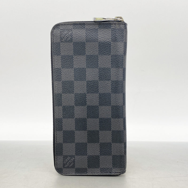 【6ib2658】ルイヴィトン 長財布 ダミエ・グラフィット ジッピーウォレットヴェルティカル N63095 ブラック グレー【中古】メンズ