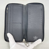 【6ib2658】ルイヴィトン 長財布 ダミエ・グラフィット ジッピーウォレットヴェルティカル N63095 ブラック グレー【中古】メンズ