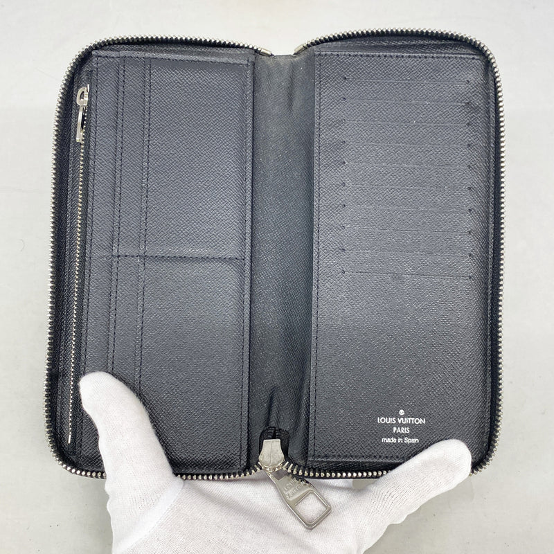 【6ib2658】ルイヴィトン 長財布 ダミエ・グラフィット ジッピーウォレットヴェルティカル N63095 ブラック グレー【中古】メンズ