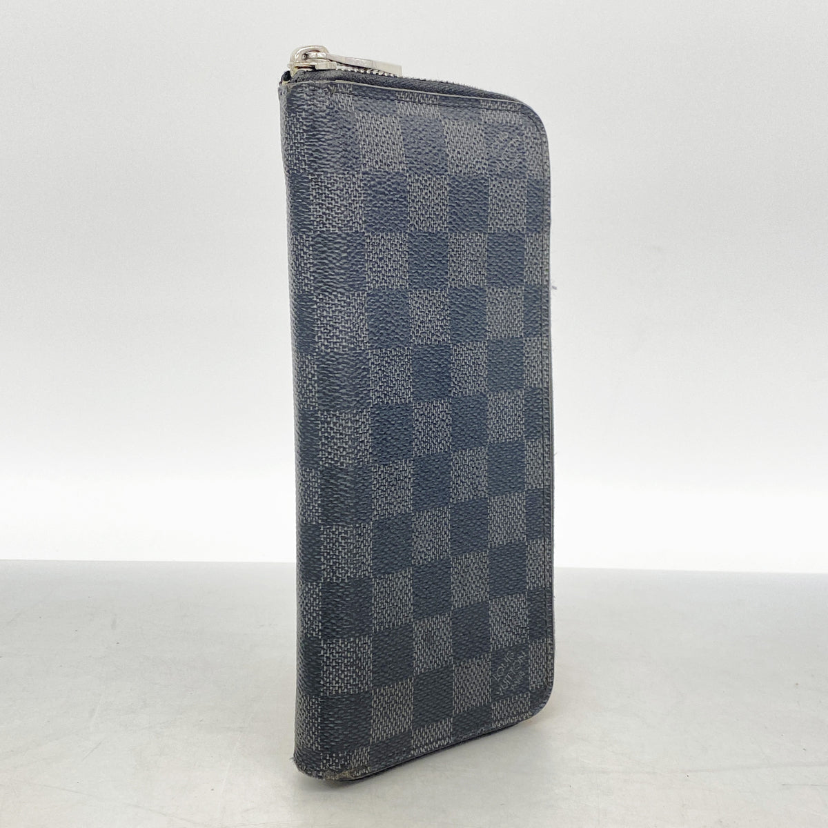【6ib2659】ルイヴィトン 長財布 ダミエ・グラフィット ジッピーウォレットヴェルティカル N63095 ブラック グレー【中古】メンズ