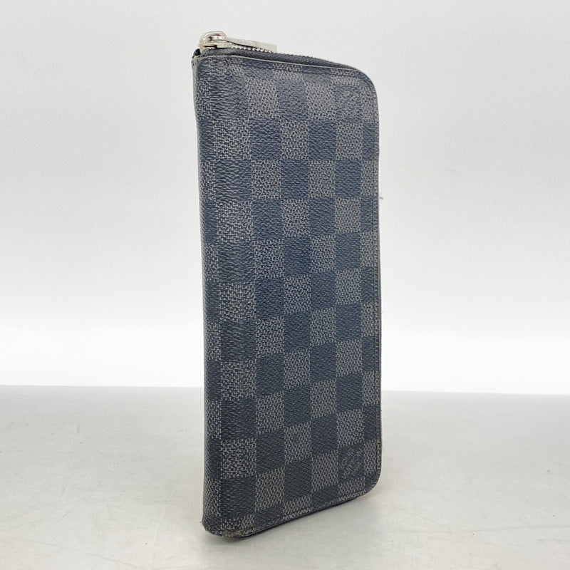 【6ib2659】ルイヴィトン 長財布 ダミエ・グラフィット ジッピーウォレットヴェルティカル N63095 ブラック グレー【中古】メンズ