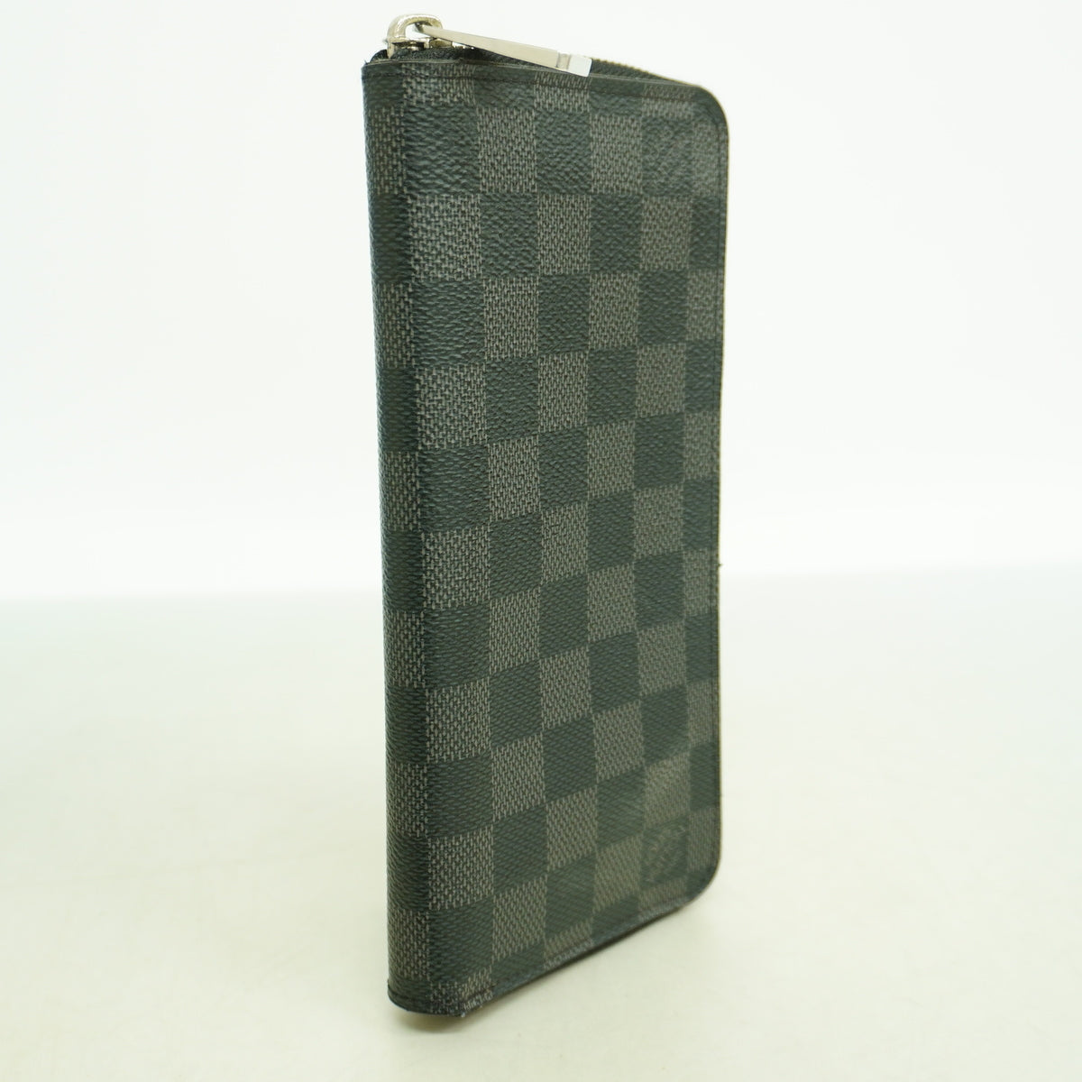 【6ib2665】ルイヴィトン 長財布 ダミエ・グラフィット ジッピーウォレットヴェルティカル N63095 ブラック グレー【中古】メンズ