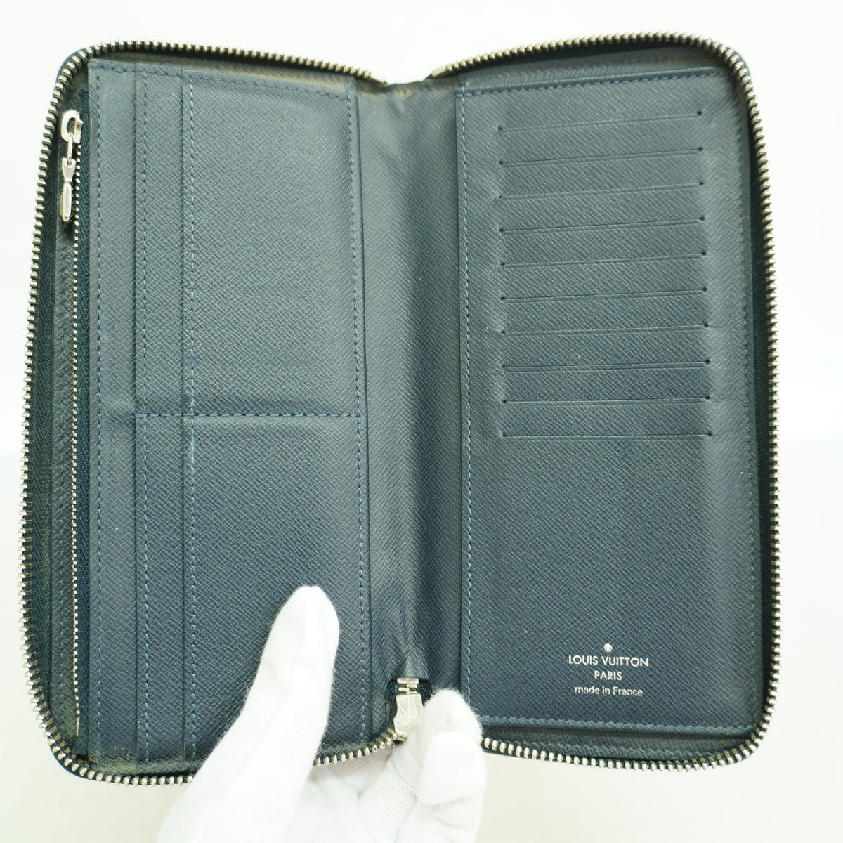 【6ib2667】ルイヴィトン 長財布 タイガ ジッピーウォレットヴェルティカル M32837 オセアン【中古】メンズ
