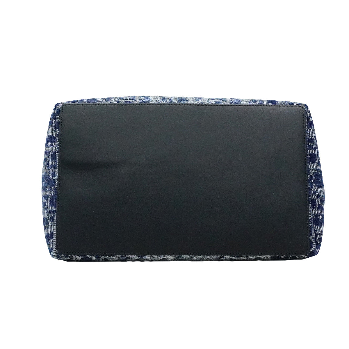 【6ib2672】クリスチャンディオール トートバッグ オブリーク トゥジュール デニム ブルー シャンパンゴールド金具【中古】レディース