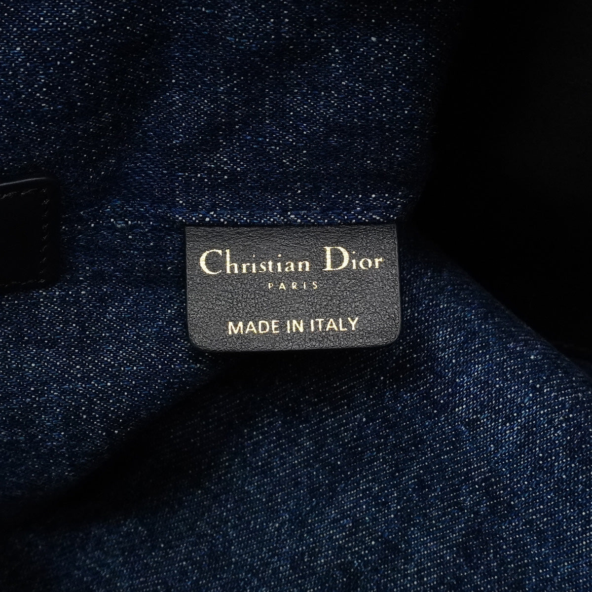 【6ib2672】クリスチャンディオール トートバッグ オブリーク トゥジュール デニム ブルー シャンパンゴールド金具【中古】レディース
