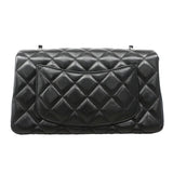 【6ib2673】シャネル ショルダーバッグ ミニマトラッセ チェーンショルダー ラムスキン ブラック シルバー金具【中古】レディース