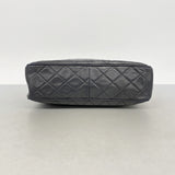 【6ib2680】シャネル ショルダーバッグ マトラッセ フリンジ付きチェーンショルダー ラムスキン ブラック ゴールド金具【中古】レディース