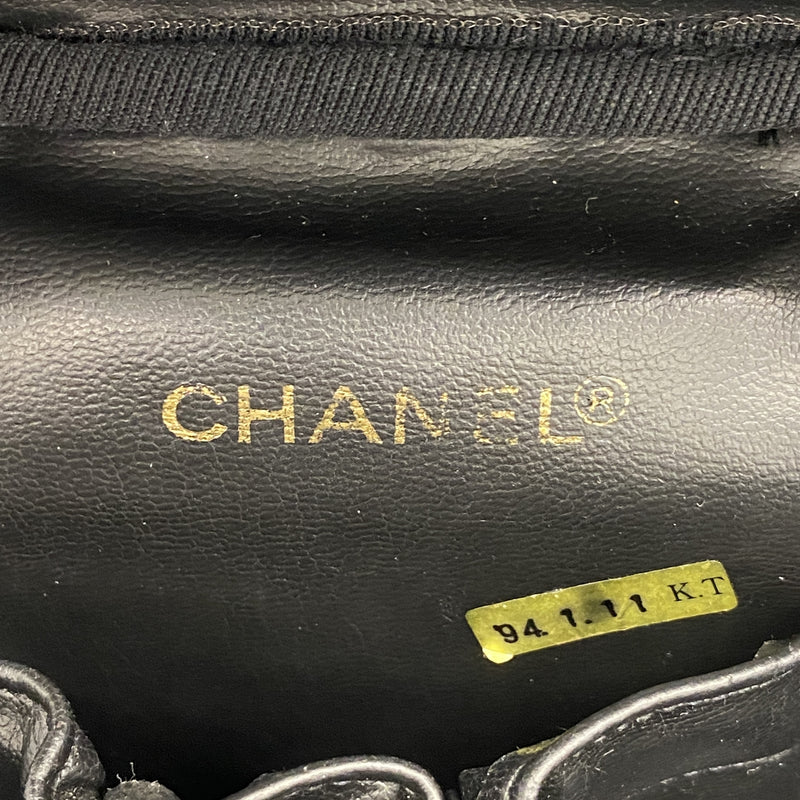 【6ib2682】シャネル バニティバッグ ビコローレ ラムスキン ブラック ゴールド金具【中古】レディース