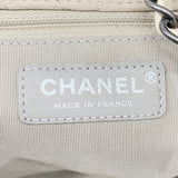 【6ib2684】シャネル ショルダーバッグ チェーンショルダー スウェード ベージュ ブルー グリーン シルバー金具【中古】レディース