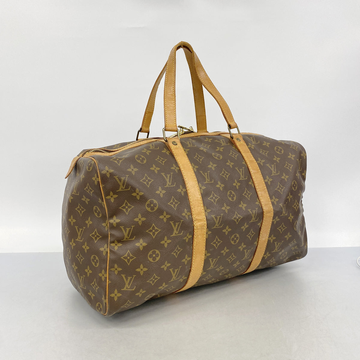 【6ib2688】ルイヴィトン ボストンバッグ モノグラム サックスプール45 M41624 ブラウン【中古】メンズ レディース ユニセックス