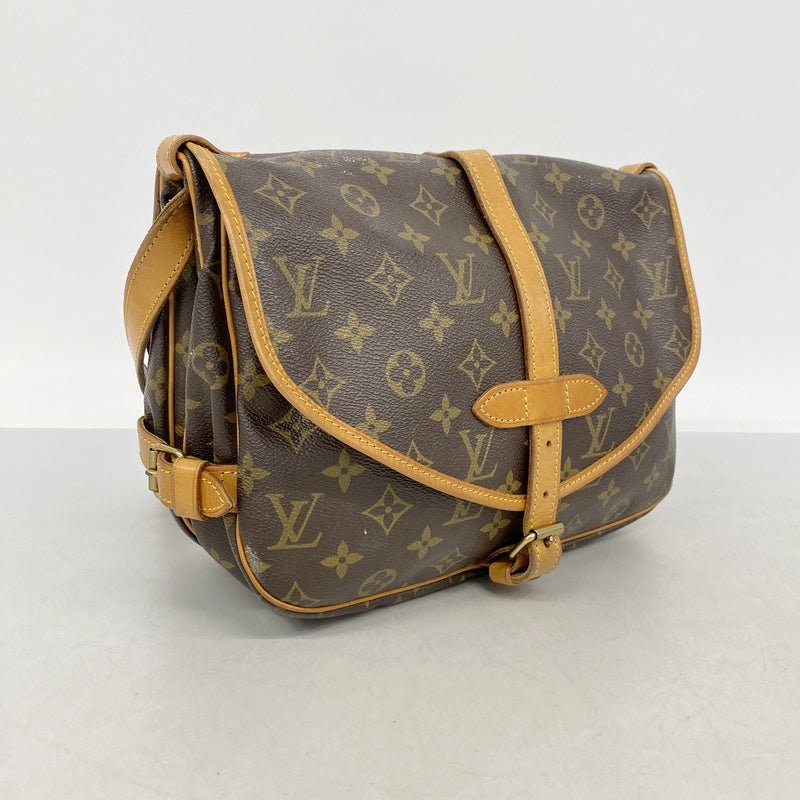 【6ib2702】ルイヴィトン ショルダーバッグ モノグラム ソミュール30 M42256 ブラウン【中古】レディース