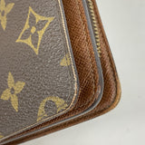【6ib2704】ルイヴィトン 財布 モノグラム ポルトパピエジップ M61207 ブラウン【中古】メンズ レディース ユニセックス