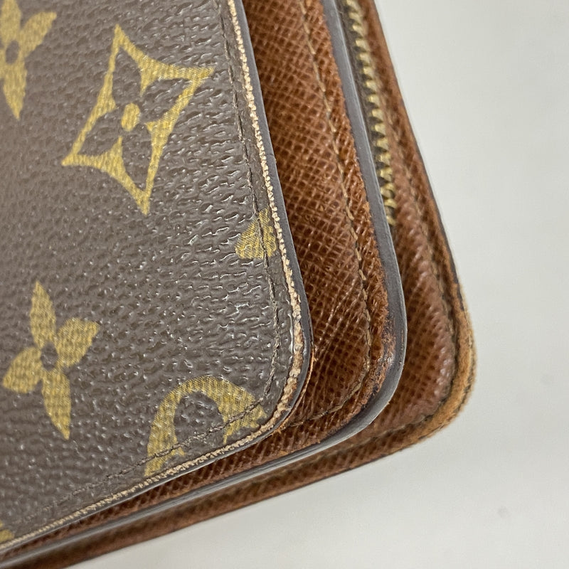 【6ib2704】ルイヴィトン 財布 モノグラム ポルトパピエジップ M61207 ブラウン【中古】メンズ レディース ユニセックス