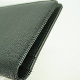 【6ib2714】シャネル 長財布 キャビアスキン ブラック シルバー金具【中古】メンズ レディース ユニセックス