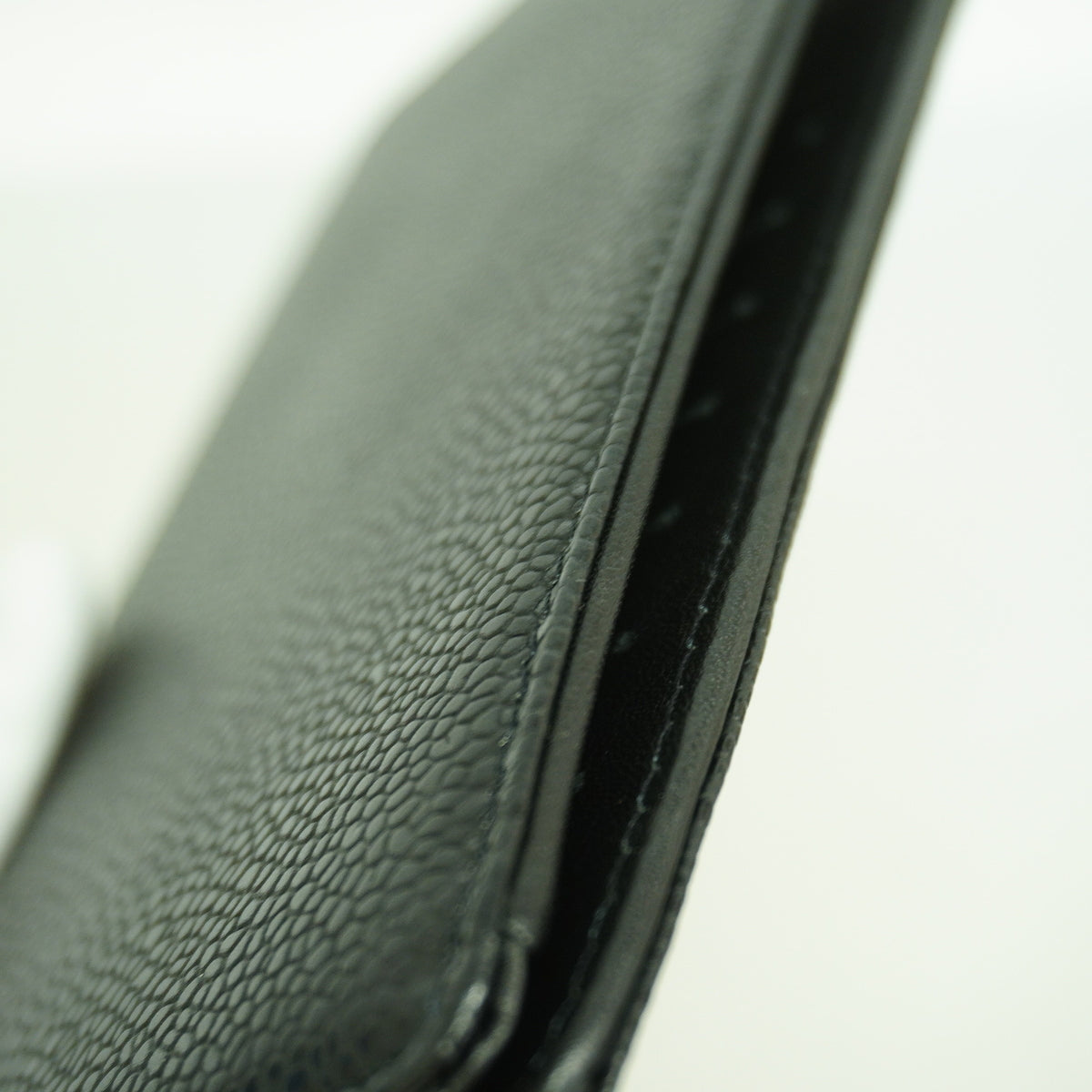 【6ib2714】シャネル 長財布 キャビアスキン ブラック シルバー金具【中古】メンズ レディース ユニセックス