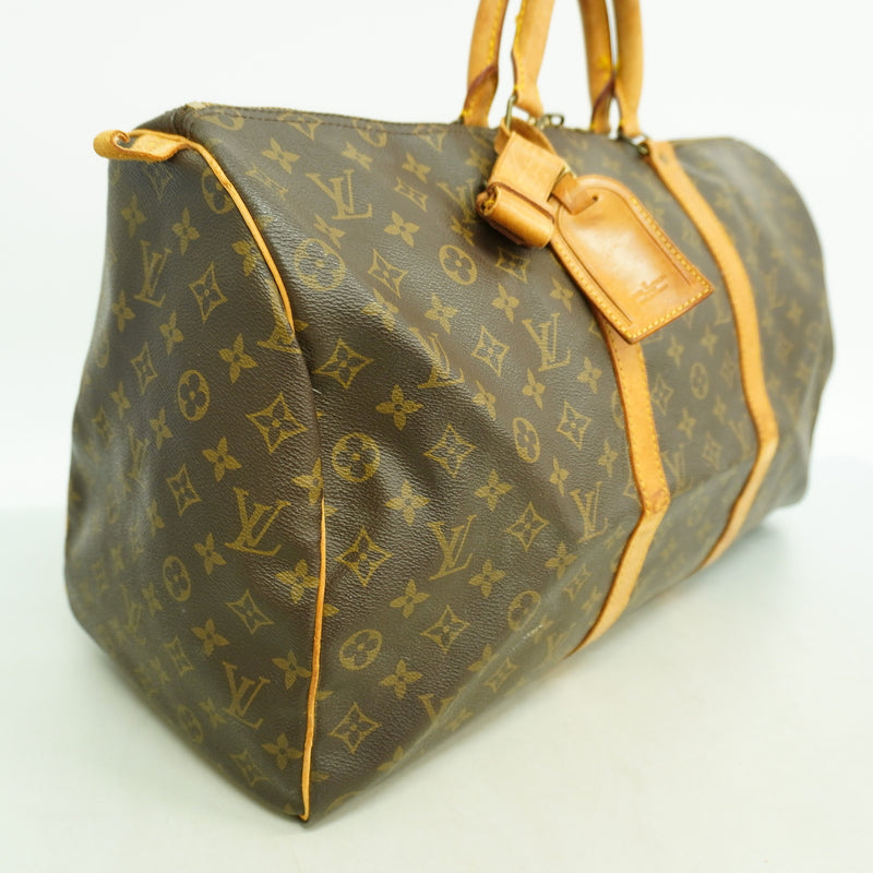 【6ib2718】ルイヴィトン ボストンバッグ モノグラム キーポル50 M41426 ブラウン【中古】メンズ レディース ユニセックス