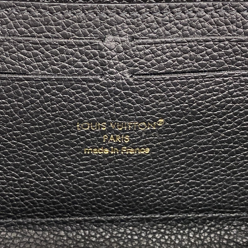 【6ib2740】ルイヴィトン 長財布 モノグラム・アンプラント バイカラー ポルトフォイユクレマンス M82338 ブラック ベージュ【中古】レディース