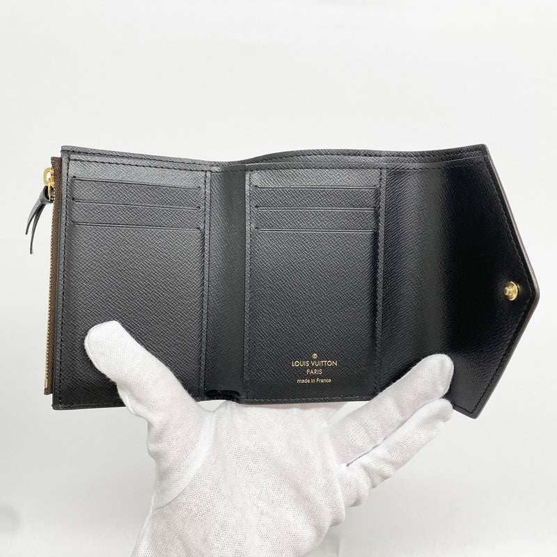【6ib2741】ルイヴィトン 三つ折り財布 モノグラム・リバース ポルトフォイユヴィクトリーヌ M81557 ブラウン【中古】レディース