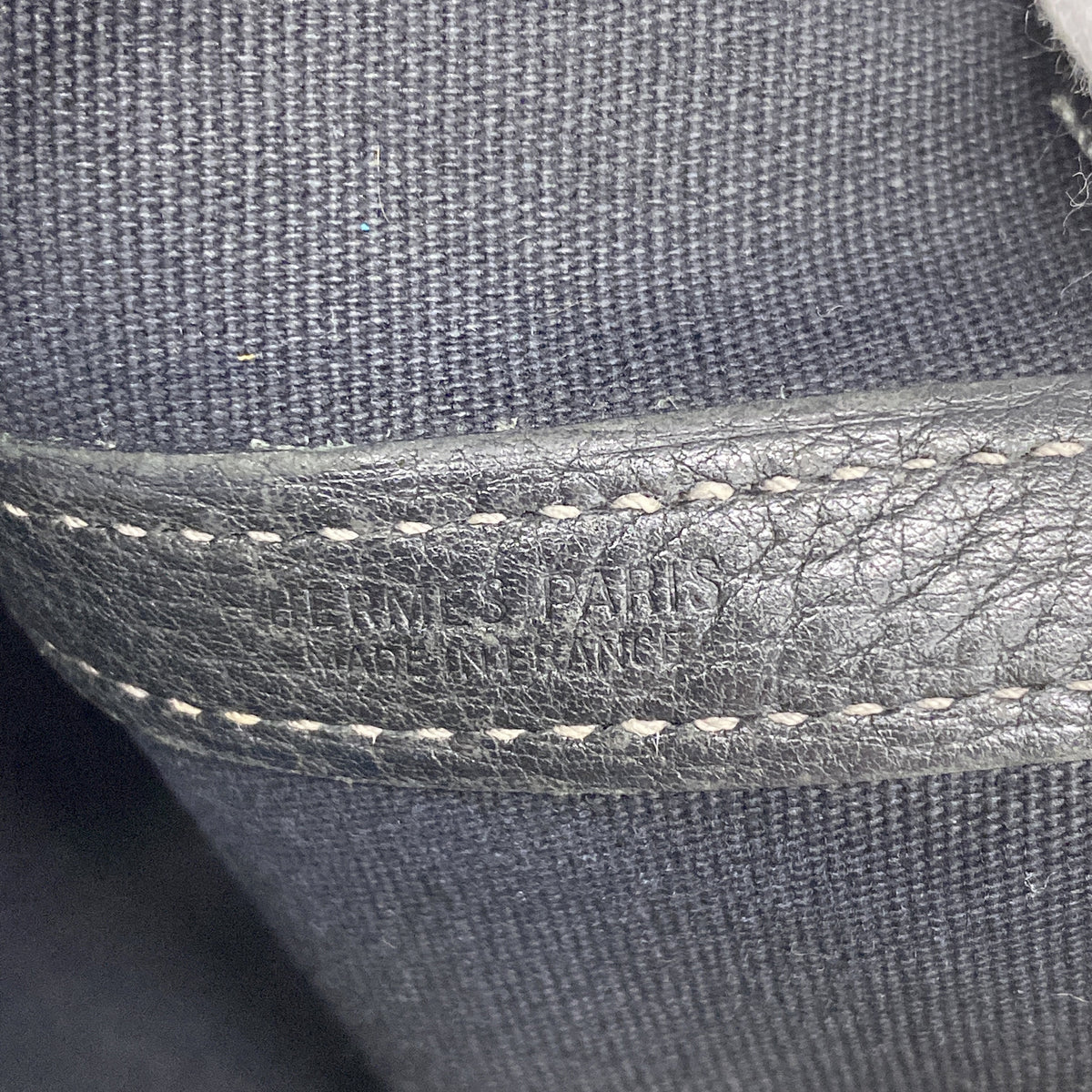 【6ib2743】エルメス トートバッグ ガーデンパーティPM トワルオフィシエ ブラック シルバー金具 □H刻印【中古】レディース