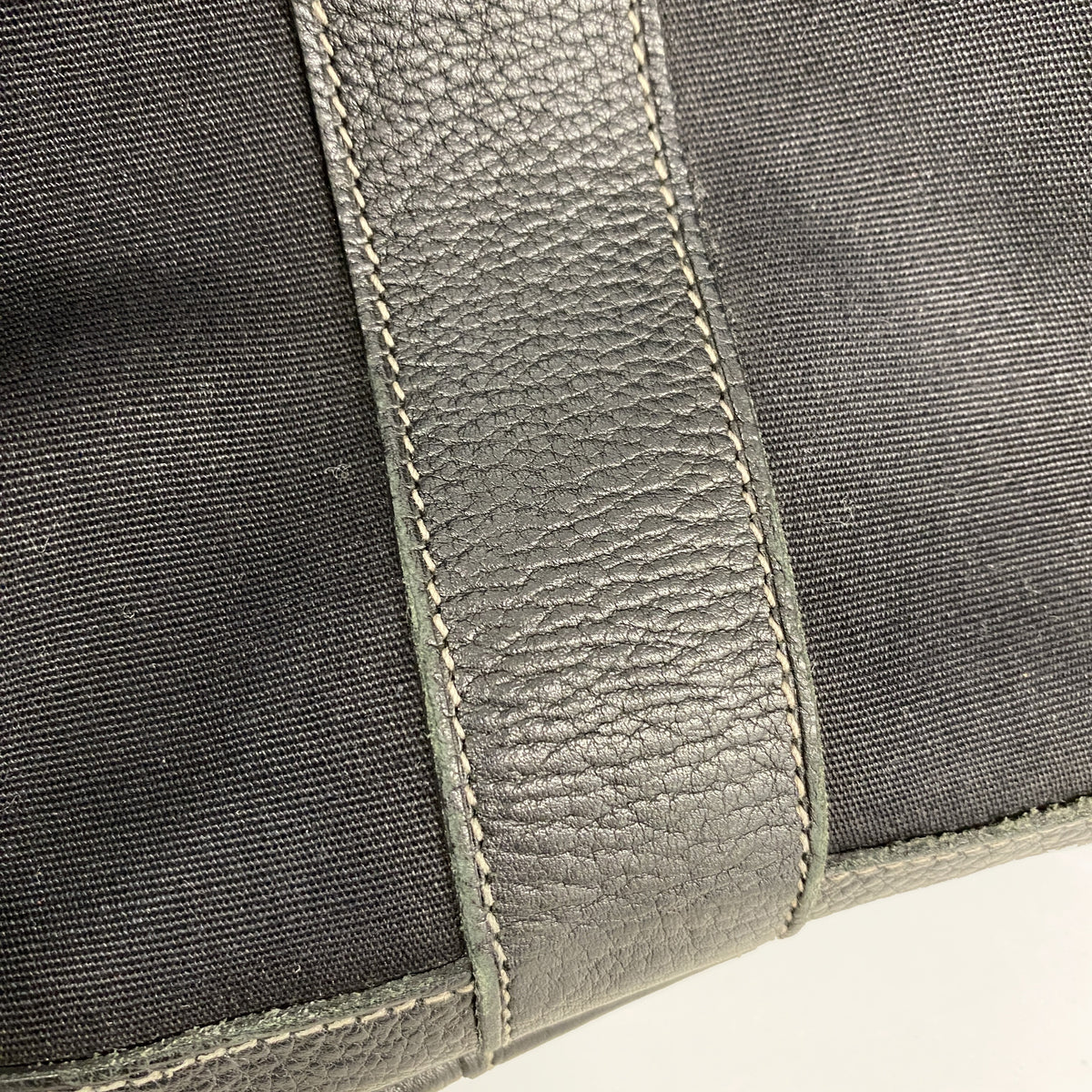 【6ib2743】エルメス トートバッグ ガーデンパーティPM トワルオフィシエ ブラック シルバー金具 □H刻印【中古】レディース