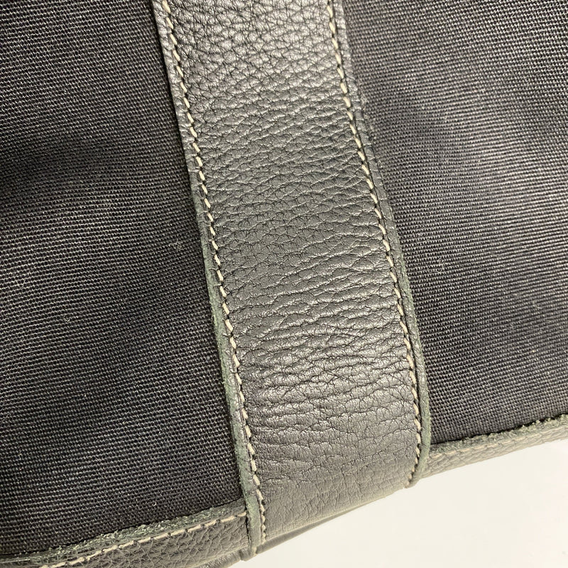 【6ib2743】エルメス トートバッグ ガーデンパーティPM トワルオフィシエ ブラック シルバー金具 □H刻印【中古】レディース