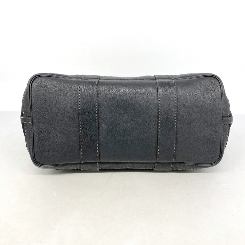 【6ib2743】エルメス トートバッグ ガーデンパーティPM トワルオフィシエ ブラック シルバー金具 □H刻印【中古】レディース