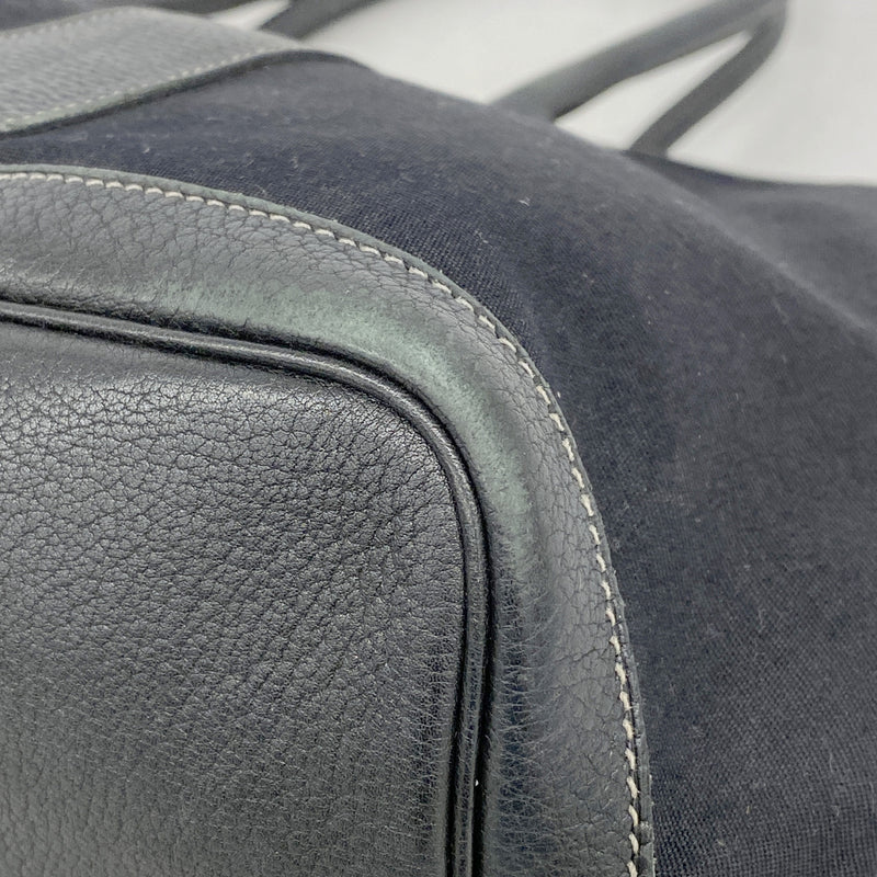 【6ib2743】エルメス トートバッグ ガーデンパーティPM トワルオフィシエ ブラック シルバー金具 □H刻印【中古】レディース