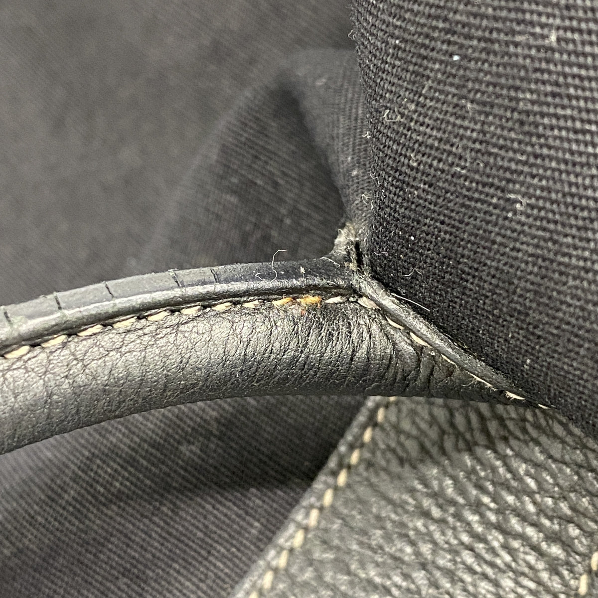 【6ib2743】エルメス トートバッグ ガーデンパーティPM トワルオフィシエ ブラック シルバー金具 □H刻印【中古】レディース