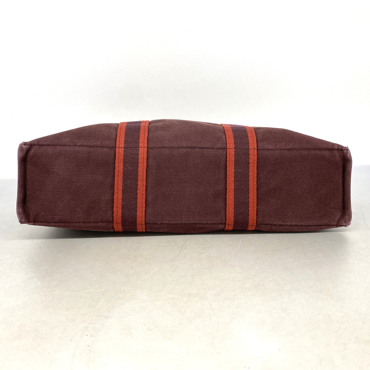 【6ib2744】エルメス トートバッグ フールトゥMM キャンバス ボルドー シルバー金具【中古】レディース