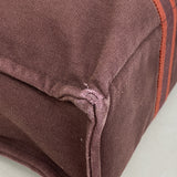 【6ib2744】エルメス トートバッグ フールトゥMM キャンバス ボルドー シルバー金具【中古】レディース