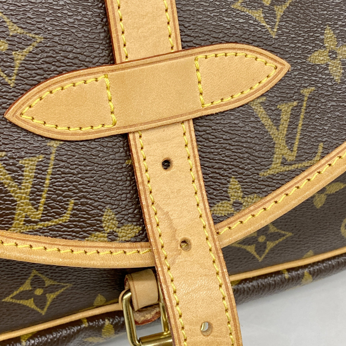 【6ib2748】ルイヴィトン ショルダーバッグ モノグラム ソミュール30 M42256 ブラウン【中古】レディース