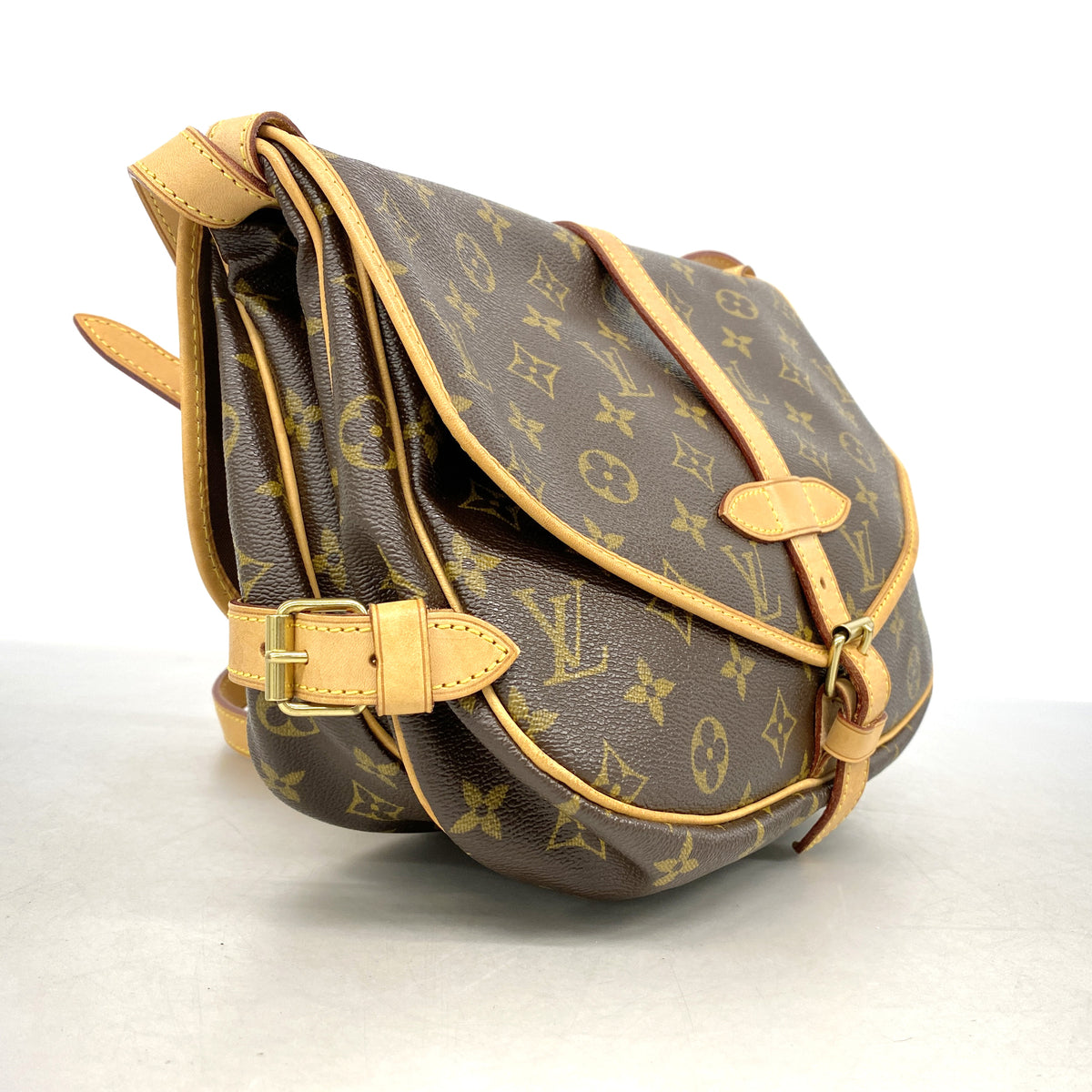 【6ib2748】ルイヴィトン ショルダーバッグ モノグラム ソミュール30 M42256 ブラウン【中古】レディース