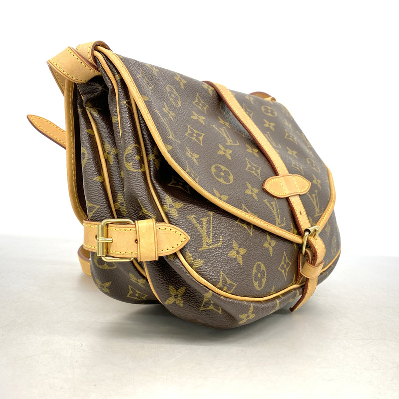 【6ib2748】ルイヴィトン ショルダーバッグ モノグラム ソミュール30 M42256 ブラウン【中古】レディース