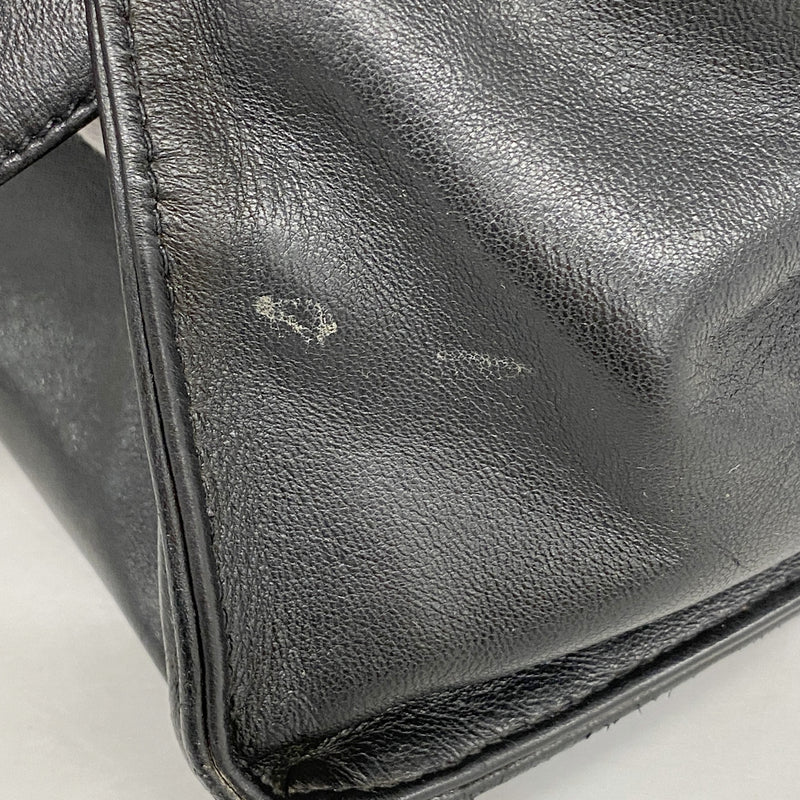 【6ib2754】シャネル チェーントート ラムスキン ブラック ゴールド金具【中古】レディース