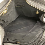 【6ib2754】シャネル チェーントート ラムスキン ブラック ゴールド金具【中古】レディース