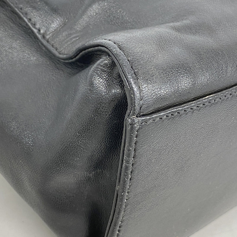 【6ib2754】シャネル チェーントート ラムスキン ブラック ゴールド金具【中古】レディース