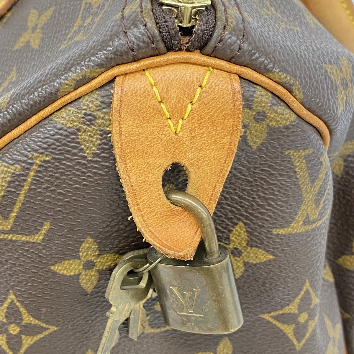 【6ib2757】ルイヴィトン ハンドバッグ モノグラム スピーディ30 M41108 ブラウン【中古】レディース
