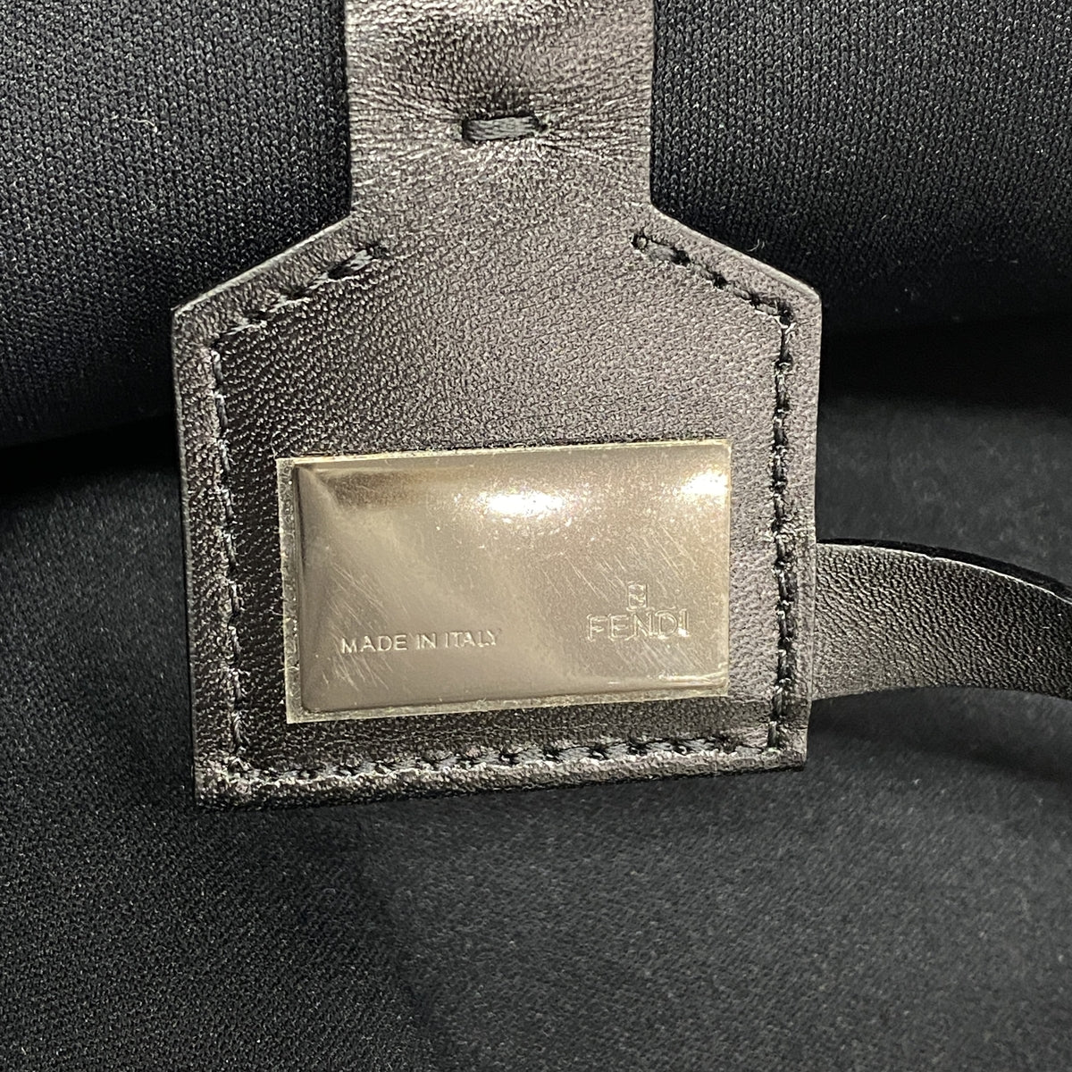 【6ib2763】フェンディ トートバッグ ズッキーノ ナイロン ブラウン ブラック シルバー金具【中古】レディース