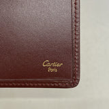 【6ib2772】カルティエ 手帳カバー マスト レザー ボルドー ゴールド金具【中古】メンズ レディース ユニセックス