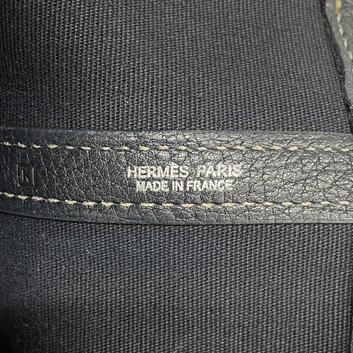 【6ib2775】エルメス トートバッグ ガーデンパーティPM トワルオフィシエ ブラック シルバー金具 □K刻印【中古】レディース
