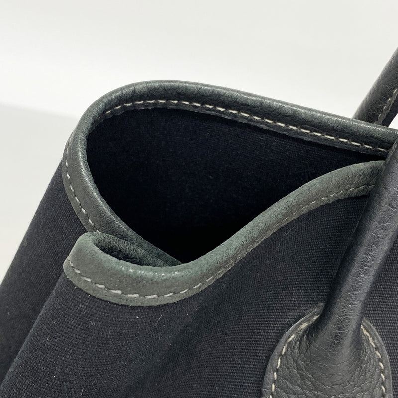 【6ib2775】エルメス トートバッグ ガーデンパーティPM トワルオフィシエ ブラック シルバー金具 □K刻印【中古】レディース