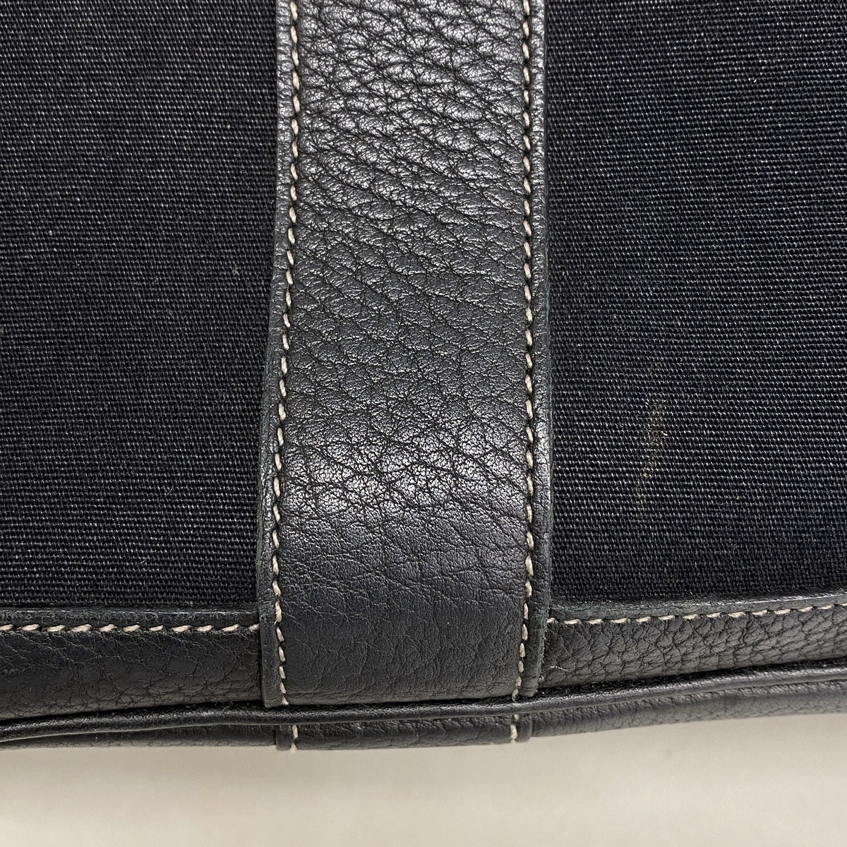 【6ib2775】エルメス トートバッグ ガーデンパーティPM トワルオフィシエ ブラック シルバー金具 □K刻印【中古】レディース