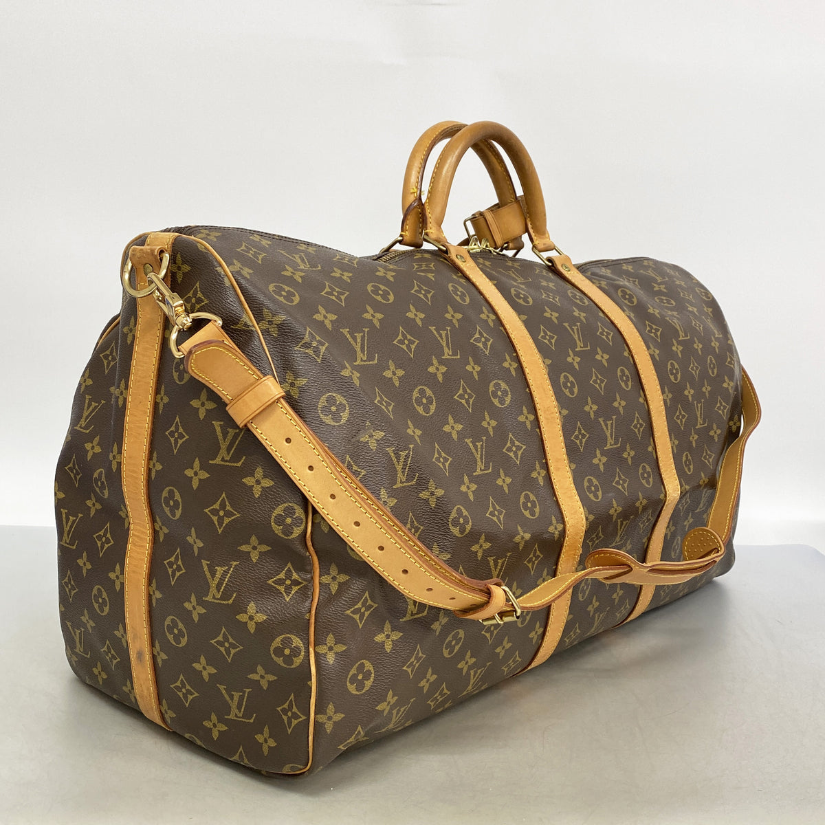 【6ib2777】ルイヴィトン ボストンバッグ モノグラム キーポルバンドリエール60 M41412 ブラウン【中古】メンズ レディース ユニセックス