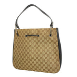 【6ib2782】グッチ ショルダーバッグ GGキャンバス 001 3746 キャンバス ベージュ シルバー金具【中古】レディース
