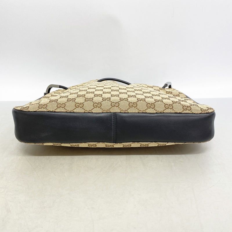 【6ib2782】グッチ ショルダーバッグ GGキャンバス 001 3746 キャンバス ベージュ シルバー金具【中古】レディース