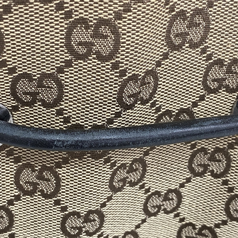 【6ib2782】グッチ ショルダーバッグ GGキャンバス 001 3746 キャンバス ベージュ シルバー金具【中古】レディース