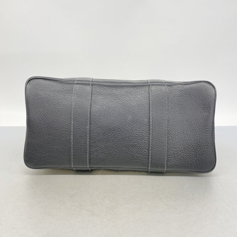 【6ib2784】エルメス トートバッグ ガーデンパーティPM トワルアッシュ ブラック シルバー金具 □L刻印【中古】レディース