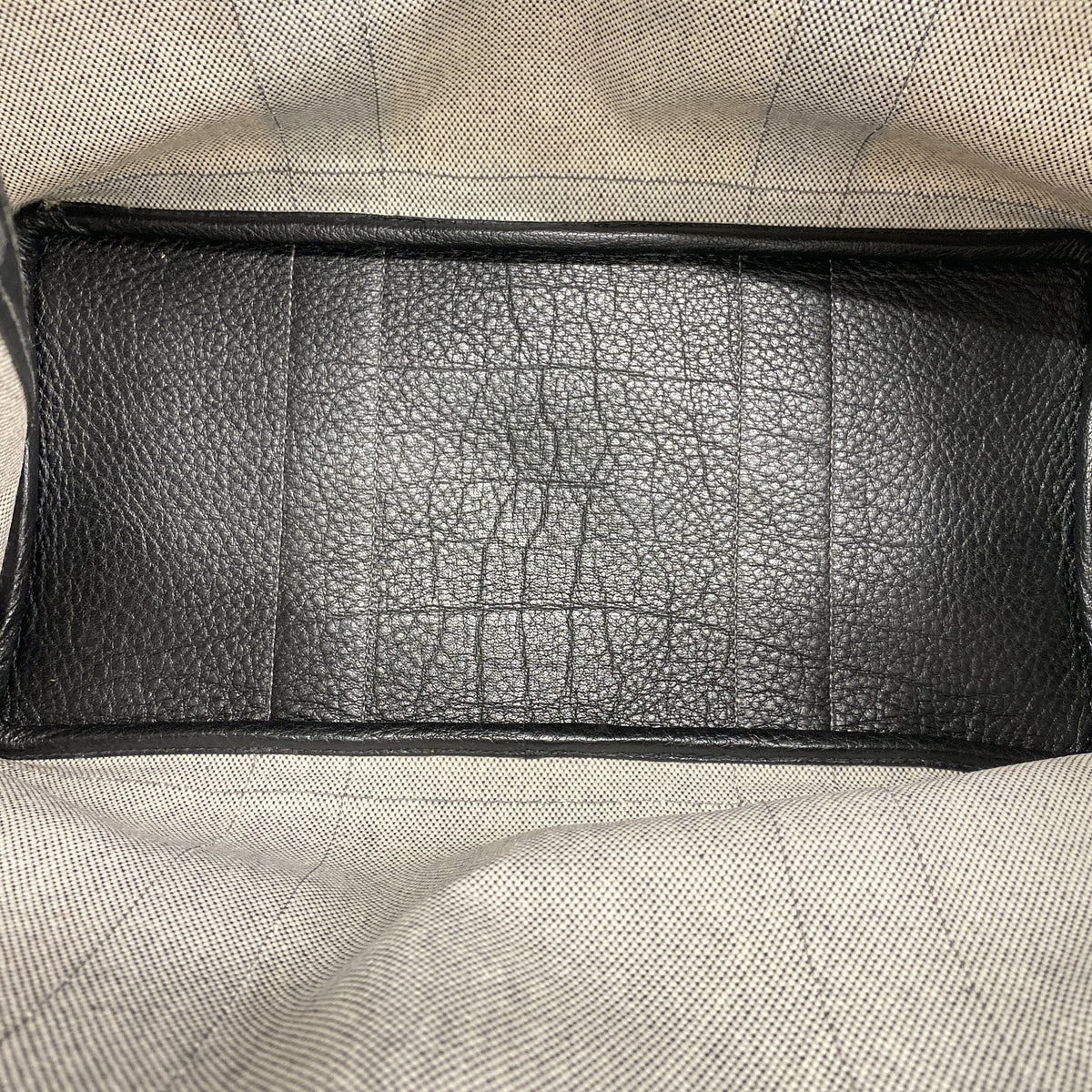 【6ib2784】エルメス トートバッグ ガーデンパーティPM トワルアッシュ ブラック シルバー金具 □L刻印【中古】レディース