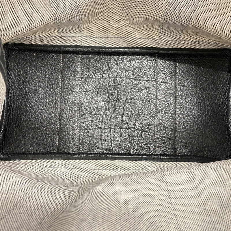 【6ib2784】エルメス トートバッグ ガーデンパーティPM トワルアッシュ ブラック シルバー金具 □L刻印【中古】レディース